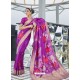 Violet Designer Classic Wear Dola Weaving Art Silk Sari