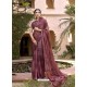 Maroon Designer Classic Wear Chiffon Sari