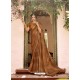 Mustard Designer Classic Wear Chiffon Sari