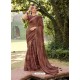 Deep Wine Designer Classic Wear Chiffon Sari