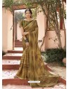 Marigold Designer Classic Wear Chiffon Sari