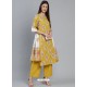 Corn Designer Readymade Kurti Palazzo With Dupatta