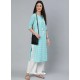 Sky Blue Designer Readymade Kurti With Palazzo