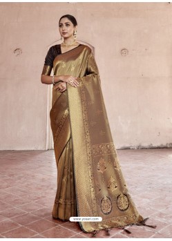 Black Designer Classic Wear Handloom Weaving Sari
