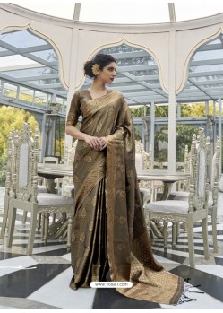 Camel Designer Classic Wear Handloom Weaving Sari