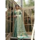 Teal Designer Classic Wear Handloom Weaving Sari