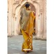 Yellow Designer Classic Wear Cotton Silk Sari