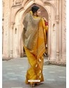 Yellow Designer Classic Wear Cotton Silk Sari