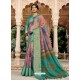 Multi Colour Designer Classic Wear Cotton Silk Sari