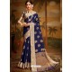 Navy Blue Designer Classic Wear Art Silk Sari