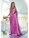 Violet Designer Classic Wear Silk Sari