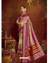 Multi Colour Designer Classic Wear Jacquard Silk Sari