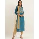 Blue Designer Readymade Kurti Palazzo With Dupatta