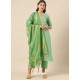 Sea Green Designer Readymade Kurti Palazzo With Dupatta