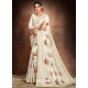 Off White Designer Classic Wear Pure Satin Sari