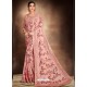 Pink Designer Classic Wear Pure Satin Sari