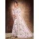 Off White Designer Classic Wear Pure Satin Sari