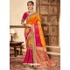 Multi Colour Designer Classic Wear Silk Sari
