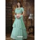 Pista Green Scintillating Designer Heavy Wedding Wear Lehenga