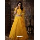 Yellow Scintillating Designer Heavy Wedding Wear Lehenga
