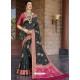 Black Designer Classic Wear Silk Sari