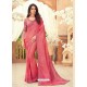 Peach Designer Party Wear Chiffon Digital Print Sari