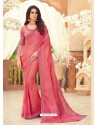 Peach Designer Party Wear Chiffon Digital Print Sari