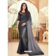 Grey Designer Party Wear Chiffon Digital Print Sari