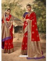 Red Designer Classic Wear Silk Sari