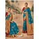 Blue Designer Classic Wear Silk Sari