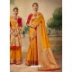 Yellow Designer Classic Wear Silk Sari