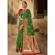 Forest Green Designer Classic Wear Silk Sari