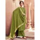 Mehendi Designer Viscose Muslin Party Wear Straight Suit