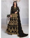 Black Bridal Designer Party Wear Faux Georgette Anarkali Suit