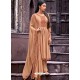 Beige Designer Cotton Silk Party Wear Straight Suit