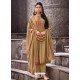 Gold Designer Cotton Silk Party Wear Straight Suit