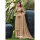 Beige Designer Chinnon Party Wear Palazzo Suit