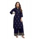 Navy Blue Designer Readymade Kurti With Palazzo