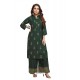 Dark Green Designer Readymade Kurti With Palazzo