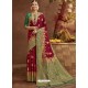 Wine Designer Classic Wear Banarasi Silk Sari