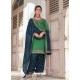 Forest Green Embroidered Designer Jam Silk Punjabi Patiala Suit
