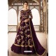 Purple Bridal Designer Party Wear Net Anarkali Suit