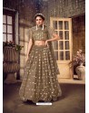 Copper Scintillating Designer Heavy Party Wear Lehenga