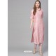 Baby Pink Designer Readymade Kurti Bottom Set