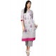 Light Grey Designer Readymade Kurti Bottom Set