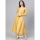 Yellow Designer Readymade Kurti Bottom Set