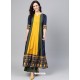 Yellow Designer Readymade Kurti Bottom Set