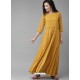 Mustard Designer Readymade Kurti Bottom Set