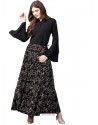 Black Designer Readymade Kurti Bottom Set