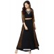 Black Designer Readymade Kurti Bottom Set